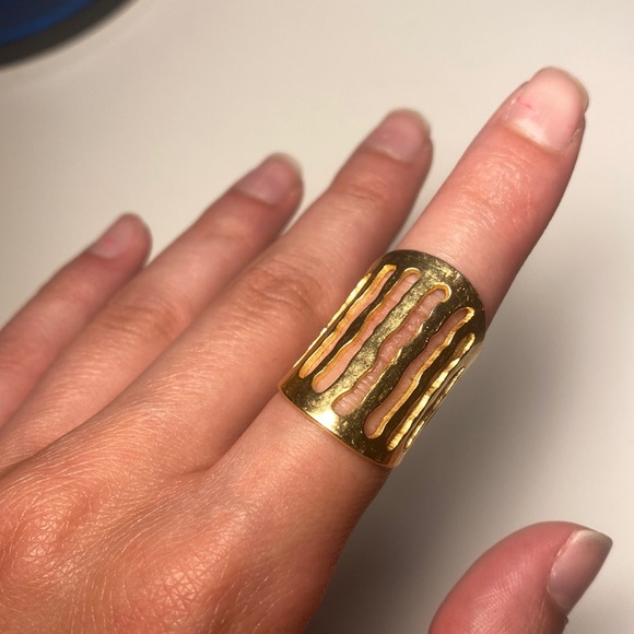 Mango Jewelry - MANGO Gold Cuff Ring NWOT